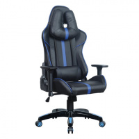 Кресло геймера Brabix GT Carbon GM-120 экокожа, черная-синяя, крестовина пластик
