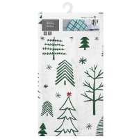 Tarrington House Полотенце кухонное вафельное белое с принтом Новый год 180г, 40 x 60см