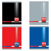 Тетрадь Brauberg Inday, А5, 48 листов, в клетку, на скрепке, мелованный картон/ лак