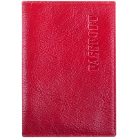 Обложка для паспорта Officespace красная, кожа тип 1