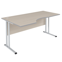 Стол прямой Skyland Imago-M CA-1M, эргономичный, левый, клен, 1600х900х755мм