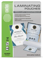 Пленка для ламинирования Cactus CS-LPGA4100100 100мкм, 100шт, 216x303мм, глянцевая