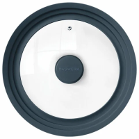 Крышка для любой сковороды и кастрюли универсальная 3 размера (22-24-26 см) антрацит, DASWERK, 60758