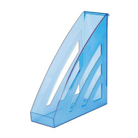 Накопитель вертикальный для бумаг Attache City А4, 90мм, синий прозрачный