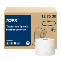 Туалетная бумага Tork Advanced T6, 127530, в рулоне, 100м, 2 слоя, белая