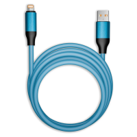 Кабель Smartbuy Bold, USB - Lightning, для Apple, экстрапрочный, 3A output, оплетка TPE, 1м, синий