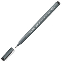 Ручка капиллярная Staedtler Pigment Liner 308 черная, 0.7мм, серый корпус