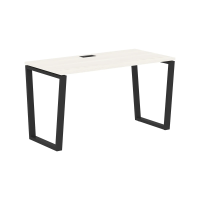 Стол прямой EVST 1367 Ясень Траун/Черный 1360х670х750 EDIS