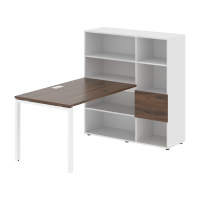 Рабочая станция EURST 1213 Дуб Денвер тёмный/Белый 1790х1250х1355 EDIS