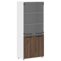 Шкаф высокий широкий EHCS 85.2 Дуб Денвер тёмный/Черный/Белый 852х430х1967 EDIS