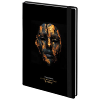 Ежедневник недатированный с резинкой А5 145х203 мм, BRAUBERG, твердый, фольга, 128 л., 'Face', 11629