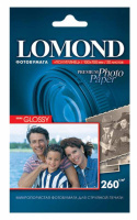 Фотобумага для струйных принтеров Lomond 1103302 10x15см, 20 листов, 260 г/м2, белая, полуглянцевая