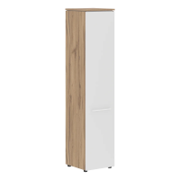Шкаф колонка с глухой дверью MHC 42.1 Белый/Дуб Денвер светлый 429х423х1956 MORRIS TREND