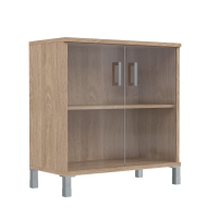 Шкаф низкий со стеклянными дверьми B 410.5 Дуб Бофорд 900х450х920 BORN
