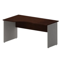 Стол прямой Skyland Imago СА-2, эргономичный, левый, венге-магия/металлик, 1400х900(720)х755мм