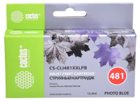 Картридж струйный Cactus CS-CLI481XXLPB голубой (12мл) для Canon Pixma TS8140/TS9140