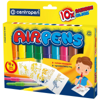 Фломастеры воздушные Centropen 'AirPens Rainbow', 10цв.+4 трафарета, картон. упаковка