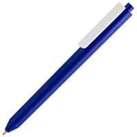 Ручка шариковая Pigra P03 Mat темно-синяя с белым