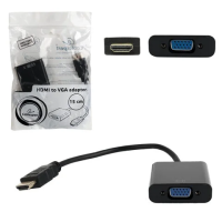 Кабель-переходник Cablexpert HDMI-VGA 0.15 м, черный, A-HDMI-VGA-04