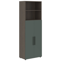 Шкаф высокий широкий VHCS 80.6 Нефрит/Дуб Сильвер 800х430х2253 VELION