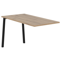 Брифинг-приставка ELB 1367 Дуб Денвер светлый/Черный 1360х670х750 EDIS