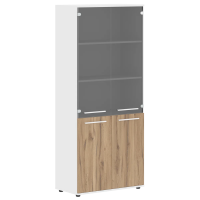 Шкаф высокий широкий EHCS 85.2 Дуб Денвер светлый/Белый/Белый 852х430х1967 EDIS