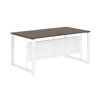 Стол руководителя EST 169M Дуб Денвер темный/Белый 1600х900х750 ENIO