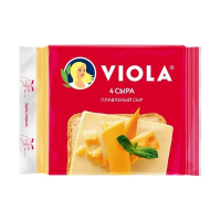 Сыр плавленый Viola Четыре сыра в ломтиках 45%, 140г