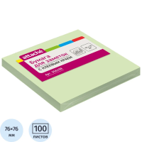 Блок для записей с клейким краем Attache салатовый, 76х76мм, 100 листов