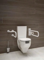 Поручень Nofer полукруглый алюминий, белый, 3 точки опоры, 15047.60.NBA