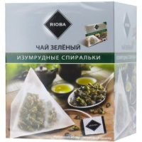 Чай Rioba Изумрудные спиральки, зеленый, 20 пирамидок
