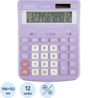 Калькулятор настольный ПОЛНОРАЗМ Attache AF-447P,12р,дв.пит,фиол,198x153x42