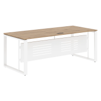 Стол руководителя EST 209M Дуб Денвер светлый/Белый 2000х900х750 ENIO