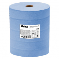 Протирочная бумага Veiro Professional Comfort W202, в рулоне с центр вытяжкой, 350м, 2 слоя, синяя 1