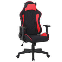 Кресло геймера Brabix GT Racer GM-101 ткань, черно-красная, подушка, крестовина пластик