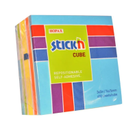 Блок самоклеящийся бумажный Stick`n 21538 76x76мм 400лист. 70г/м2 неон+пастель 6цв.в упак.