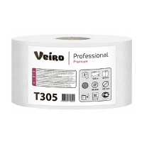 Туалетная бумага Veiro Professional Premium T305, в рулоне, 170м, 2 слоя, белая