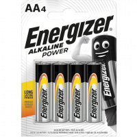 Батарейка ENERGIZER Alkaline Power, AA (LR06, 15А), алкалиновая, 4шт/уп