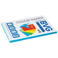 Цветная бумага для принтера Bvg медиум голубая, А4, 100 листов, 80г/м2
