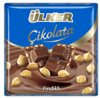 Шоколад Ulker молочный с лесным орехом, 60г