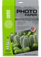 Фотобумага для струйных принтеров Cactus CS-GSA413020 А4, 20 листов, 130 г/м2, белая, глянцевая