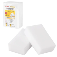 Губка-ластик МЕЛАМИНОВАЯ для удаления пятен, для чистки кухни, уборки, обуви, 9х6х2 см, КОМПЛЕКТ 12