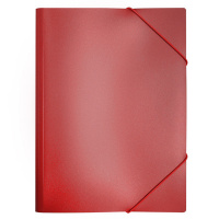 Пластиковая папка на резинке Бюрократ красная, A4, PR05red