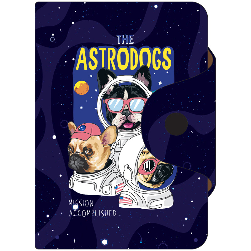 фото: Визитница карманная OfficeSpace 'Astrodogs', 10 карманов, 75*110мм, ПВХ