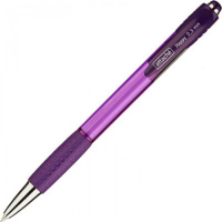 Ручка шариковая автоматическая Attache Happy синяя, 0.5мм, фиолетовый корпус