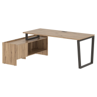 Стол с тумбой EVCT 19814 Дуб Денвер светлый/Мокко 1960х1400х750 EDIS