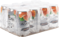 Вода Aziano со вкусом мандарина газированная, 350мл х 12 шт