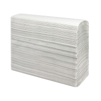 Бумажные полотенца Merida Z-Классик листовые, Z-сложение, 200шт, 1 слой, белые, 20 пачек, BP2203