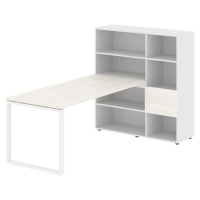 Рабочая станция EQRST 1217 Ясень Траун/Белый 2190х1250х1355 EDIS