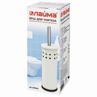 Ершик туалетный Laima с подставкой, белый глянцевый, d=10.5см, 38.5см